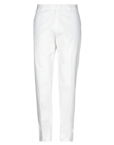 Shop Ermenegildo Zegna Zegna Man Pants White Size 36 Cotton, Elastane