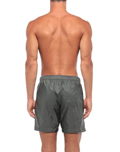 Shop Prada Swim Shorts In Grey