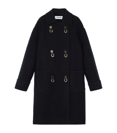 Shop Loewe Oversized Double-breasted Overcoat