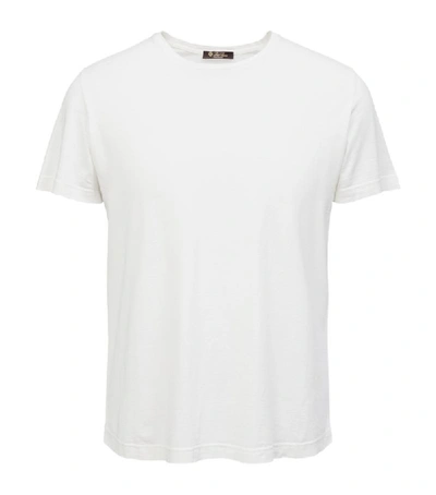 Shop Loro Piana Silk-cotton T-shirt