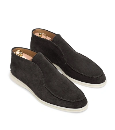 Shop Loro Piana Suede Ankle Boots