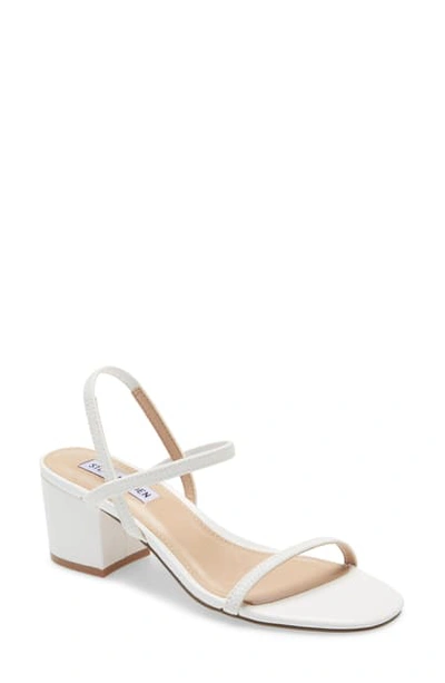 Shop Steve Madden Inessa Block Heel Sandal In White