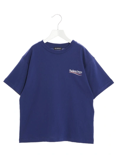 Shop Balenciaga Political Campaign T-shirt In Blue