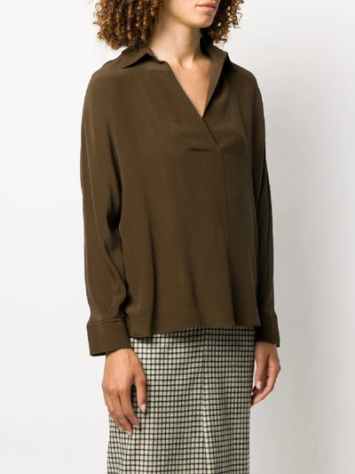 Shop Alysi Cotton Shirt In Brown