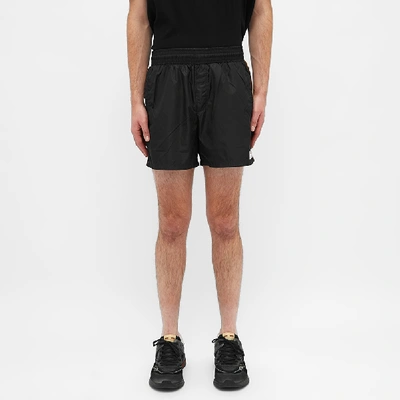 Shop Gucci Taped Detail Swim Short In Black