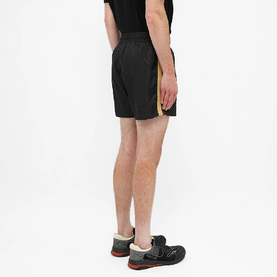 Shop Gucci Taped Detail Swim Short In Black