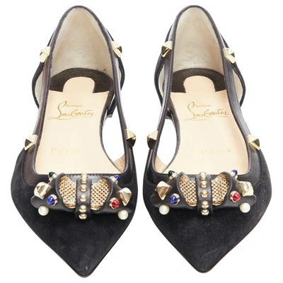 Pre-owned Christian Louboutin Ballet Flats In Black