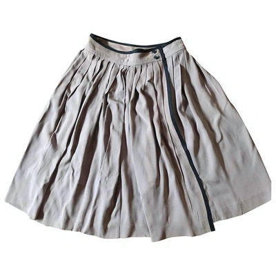 Pre-owned Saint Laurent Mid-length Skirt In Beige