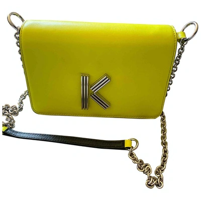 Pre-owned Kenzo Kalifornia Yellow Leather Handbag