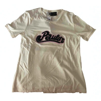 Pre-owned Loewe Silk T-shirt In Ecru