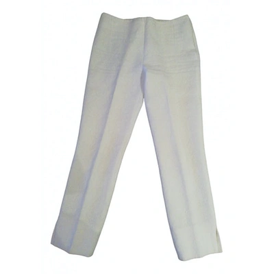 Pre-owned Prada White Cotton Trousers