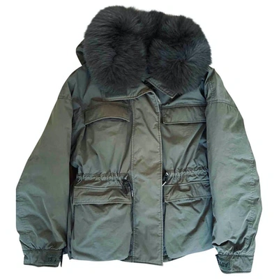 Pre-owned Yves Salomon Khaki Fur Jacket