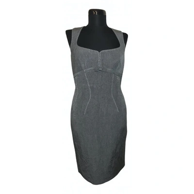 Pre-owned Mugler Mid-length Dress In Grey