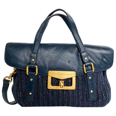 Pre-owned Marc By Marc Jacobs Navy Leather Handbag