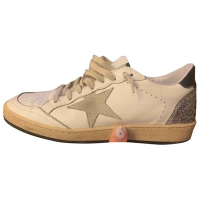 Pre-owned Golden Goose Ball Star Anthracite Leather Trainers