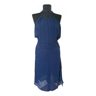 Pre-owned Versace Jeans Blue Silk Dress