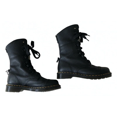 Pre-owned Dr. Martens' Black Leather Boots