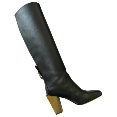 Pre-owned Ferragamo Black Leather Boots