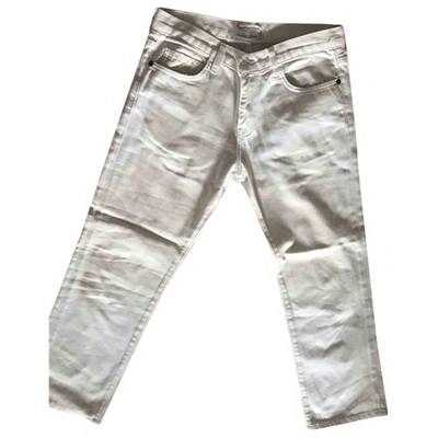 Pre-owned Current Elliott White Denim - Jeans Trousers