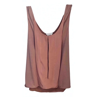 Pre-owned Chloé Pink Silk  Top