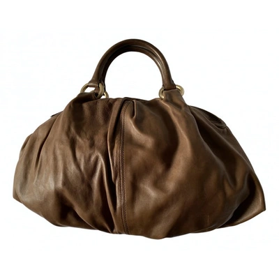 Pre-owned Hugo Boss Brown Leather Handbag