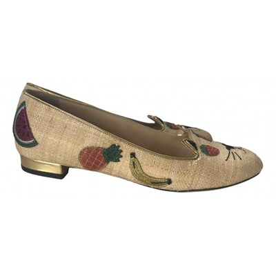 Pre-owned Charlotte Olympia Kitty Multicolour Leather Ballet Flats