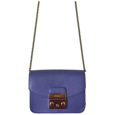 Pre-owned Furla Metropolis Purple Leather Handbag