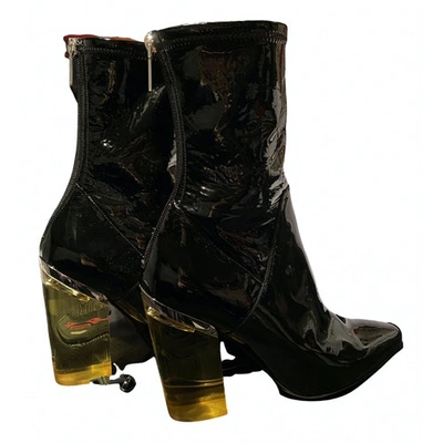 Pre-owned Dior Black Patent Leather Boots