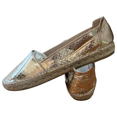 Pre-owned Aperlai Gold Leather Espadrilles