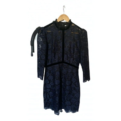 Pre-owned Sandro Blue Lace Dress