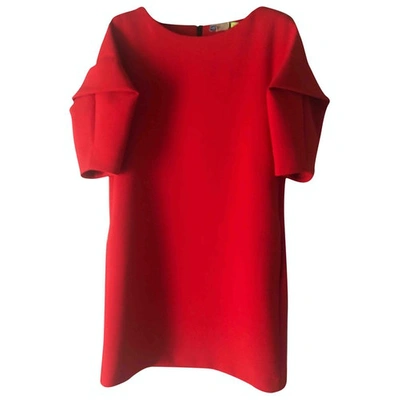 Pre-owned Msgm Red Wool Dress