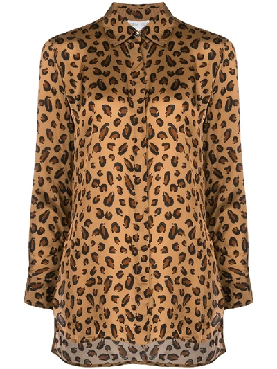 Shop Rosetta Getty Leopard Print Shirt In Black