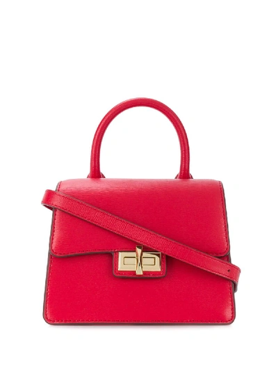 Shop Dkny Jojo Leather Shoulder Bag In Red