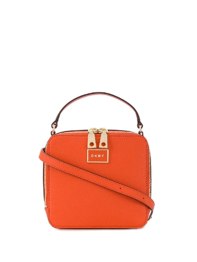 Shop Dkny Steffy Square Crossbody Bag In Orange