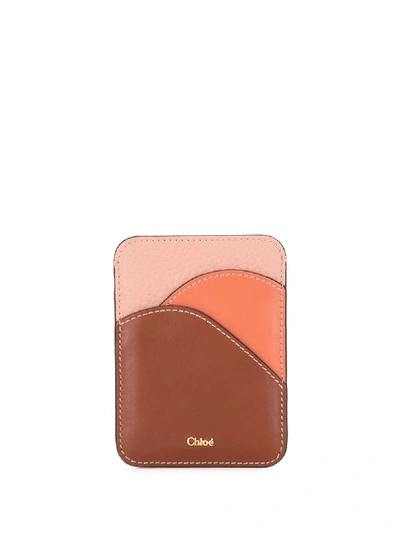Shop Chloé Walden Colour-block Cardholder In Pink
