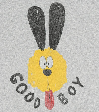Shop The Animals Observatory Good Boy Cotton Sweatshirt In Grey