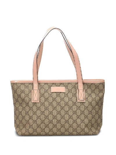 Pre-owned Gucci Gg Tote Bag In Neutrals