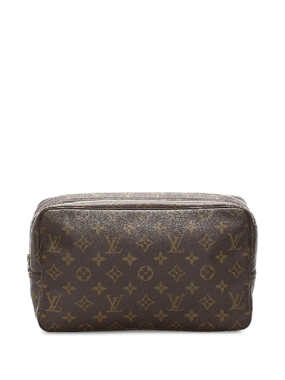 Pre-owned Louis Vuitton  Monogram Cosmetic Bag In Brown