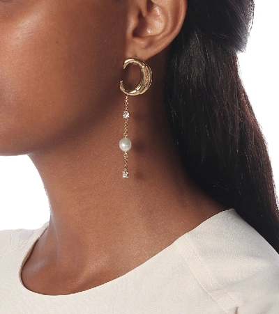 Shop Chloé Darcey Baroque Pearl Earrings In Gold