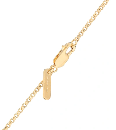 Shop Chloé Blake Embellished Necklace In Gold