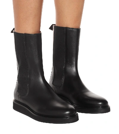 Shop Legres Leather Chelsea Boots In Black