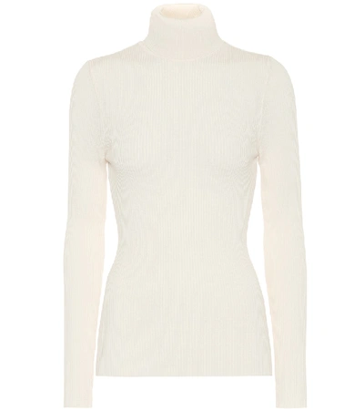 Wolford Merino Wool Turtleneck Sweater In White