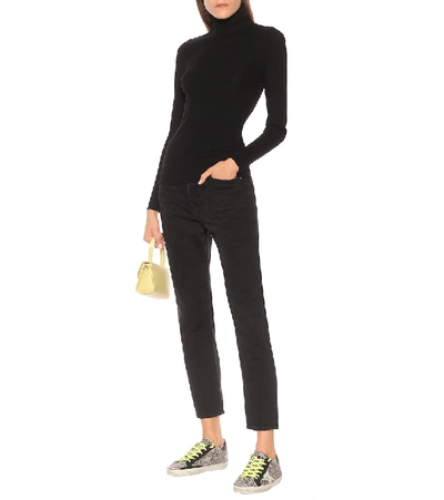 Wolford Turtleneck Fine-rib Merino Wool Jumper In Black