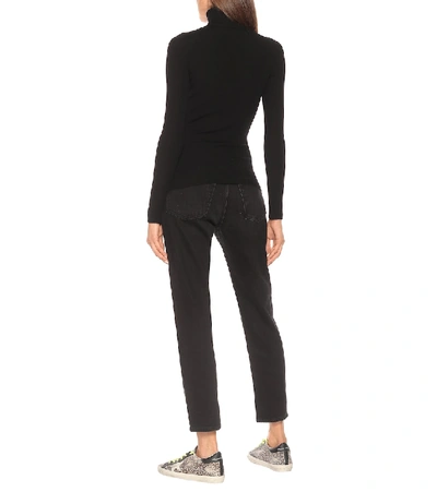 Wolford Turtleneck Fine-rib Merino Wool Jumper In Black