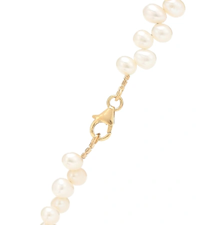 Shop Alighieri La Calliope 24kt Gold-plated Bronze And Pearl Choker In White