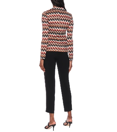 Shop Missoni Knitted Blazer In Multicoloured