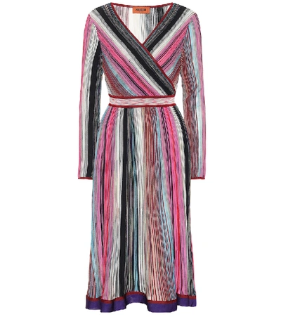 Shop Missoni Fit-and-flare Midi Dress In Multicoloured