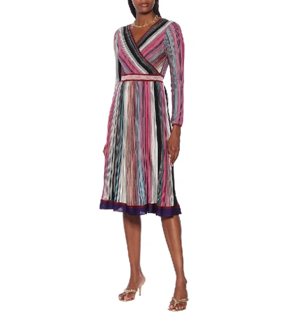 Shop Missoni Fit-and-flare Midi Dress In Multicoloured