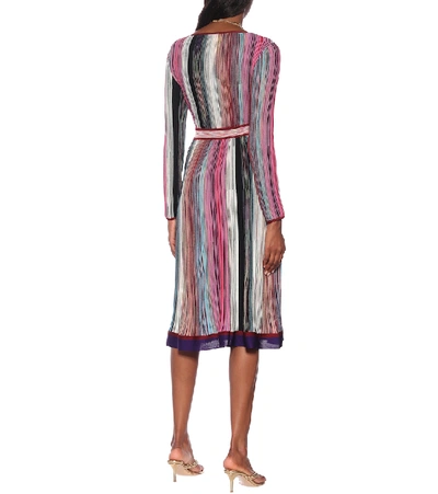 Shop Missoni Fit-and-flare Midi Dress In Multicoloured