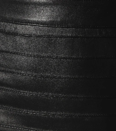 Shop Alessandra Rich Leather Miniskirt In Black